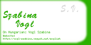 szabina vogl business card
